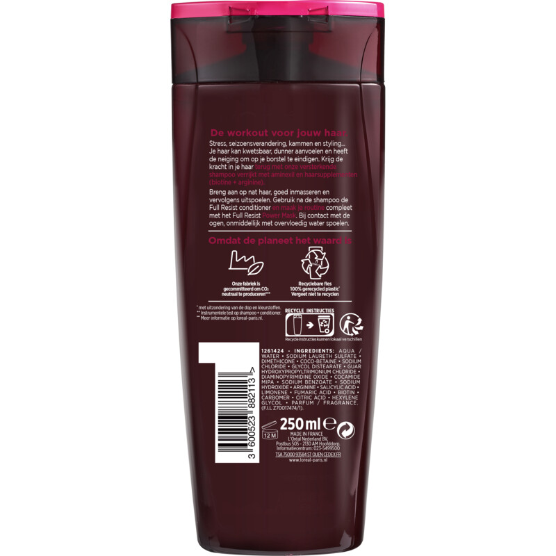 Een afbeelding van L'Oréal Paris Elvive Full resist shampoo