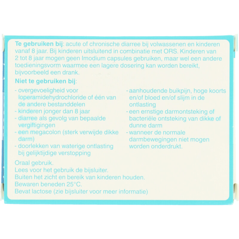 Een afbeelding van Imodium Capsules bij diaree