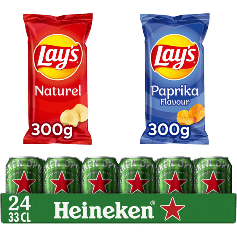 Heineken Lay's bier tray chips zomerpack bestellen Albert Heijn