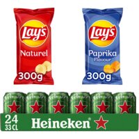 Een afbeelding van Heineken Lay's bier tray chips zomerpack