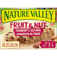 Een afbeelding van Nature Valley Fruit & nut cranberry noten mueslireep