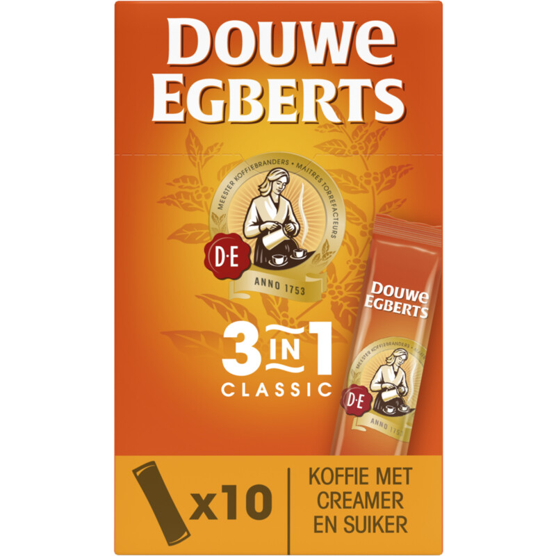 Een afbeelding van Douwe Egberts 3-in-1 classic oploskoffie