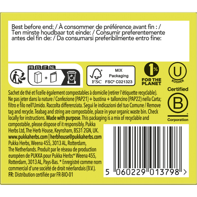 Een afbeelding van Pukka Chamomile vanilla manuka honey