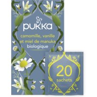 Een afbeelding van Pukka Chamomile vanilla manuka honey