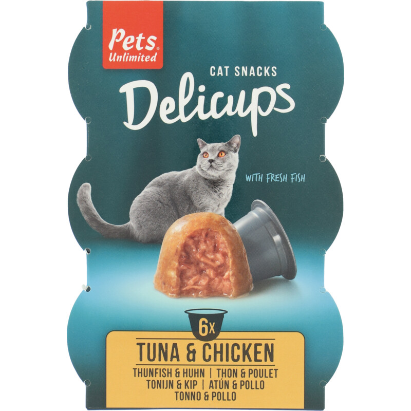 Pets Unlimited Delicups with fresh fish tuna & chicken bestellen
