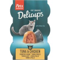 Een afbeelding van Pets Unlimited Delicups with fresh fish tuna & chicken