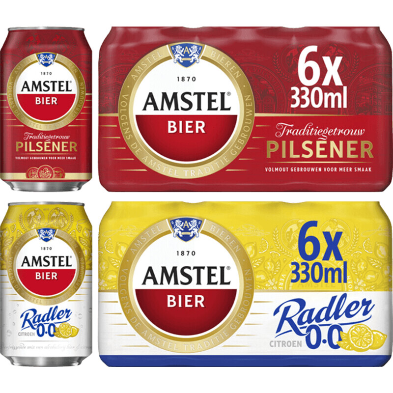 Een afbeelding van Amstel Bier pilsener & radler 0.0 pakket