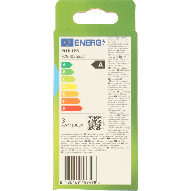 Een afbeelding van Philips Led fil standaard E27 40W helder