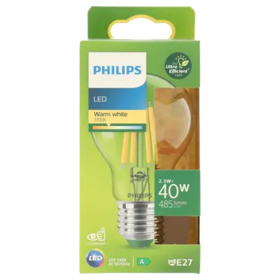 pdp-image-Philips Led fil standaard E27 40W helder