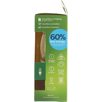 pdp-image-Philips Led fil kaars E14 40W helder