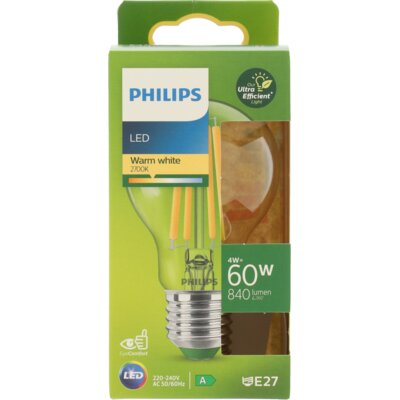pdp-image-Philips Led fil standaard E27 60W helder