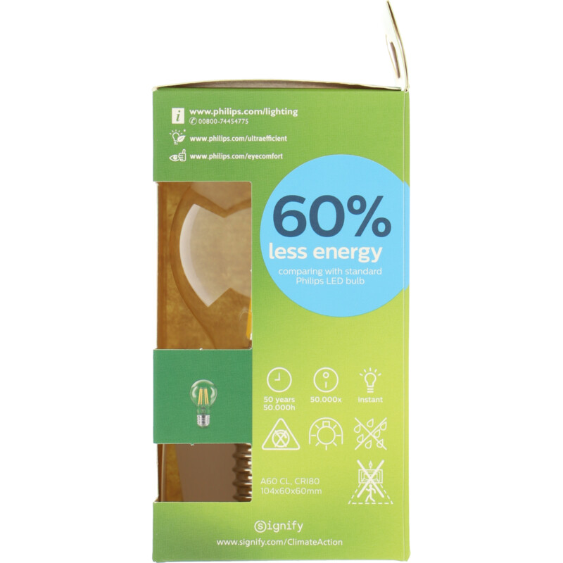 Een afbeelding van Philips Led fil standaard E27 40W helder