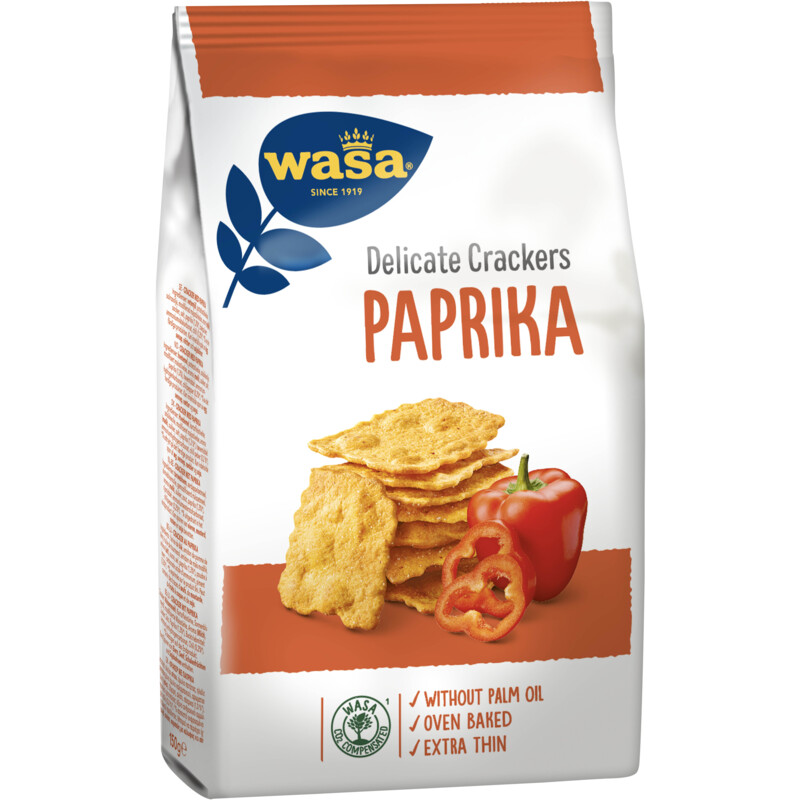 Een afbeelding van Wasa Delicate crackers paprika