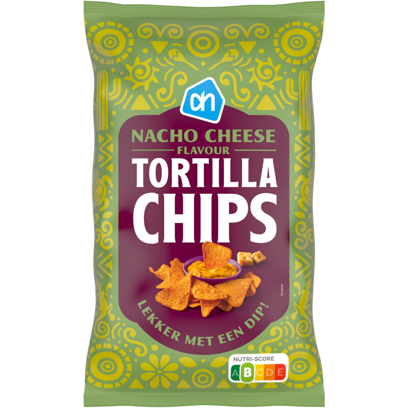 Een afbeelding van AH Tortilla chips nacho cheese flavour