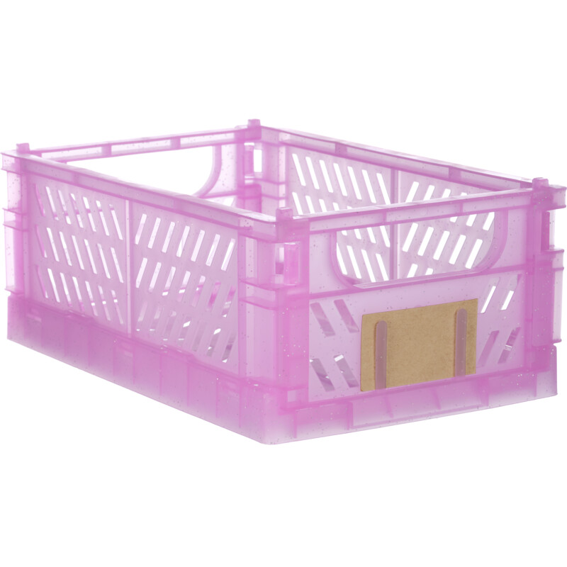Een afbeelding van Day Opbergkrat glitter groot groen of roze