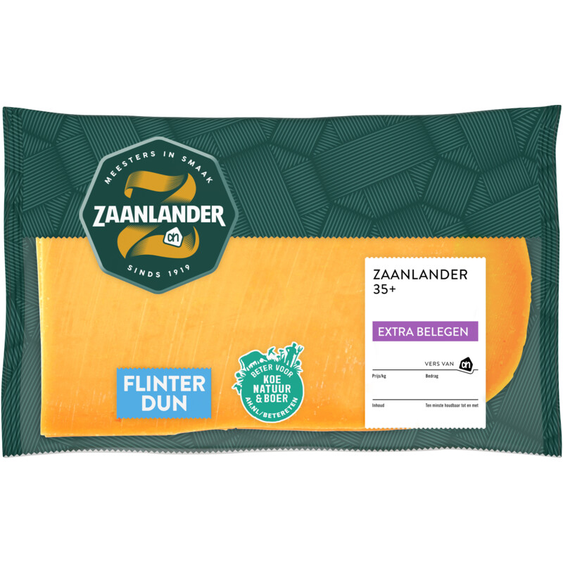 Een afbeelding van AH Zaanlander Extra belegen 35+ plakken flinterdun