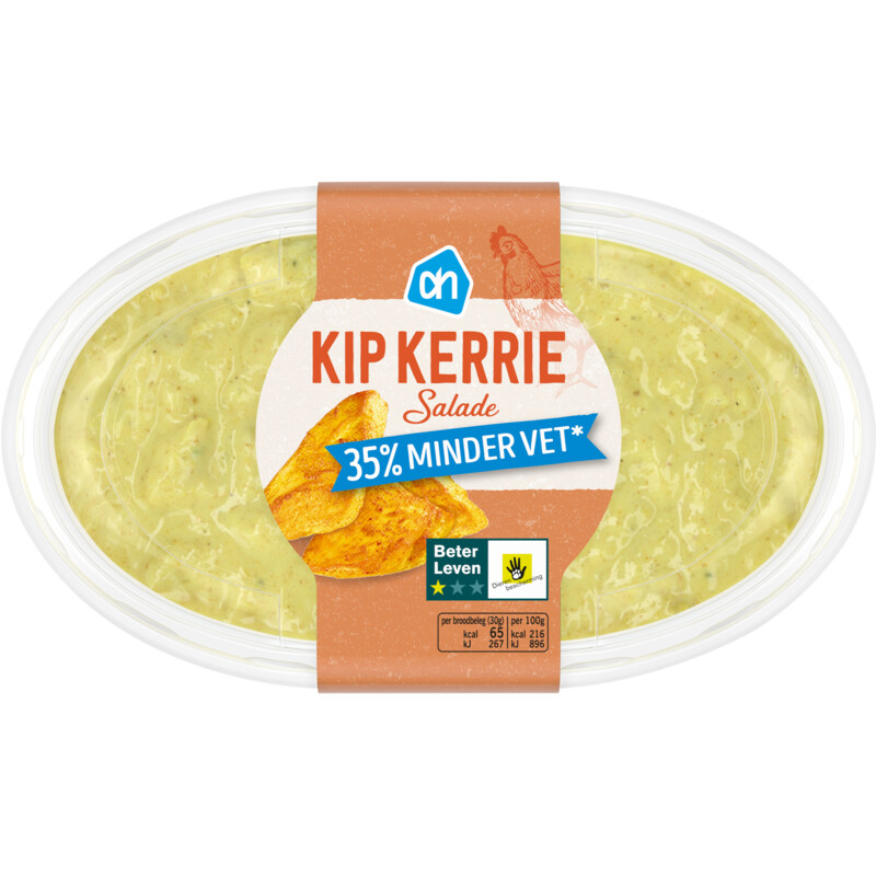 Een afbeelding van AH Kip-kerrie salade 35% minder vet