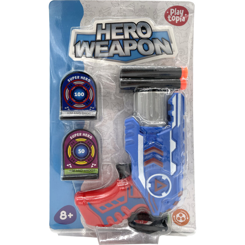 Een afbeelding van Pistool met schuimpijlen en schietschijf