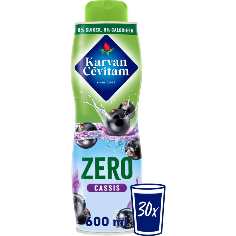 Een afbeelding van Karvan Cévitam Zero cassis siroop