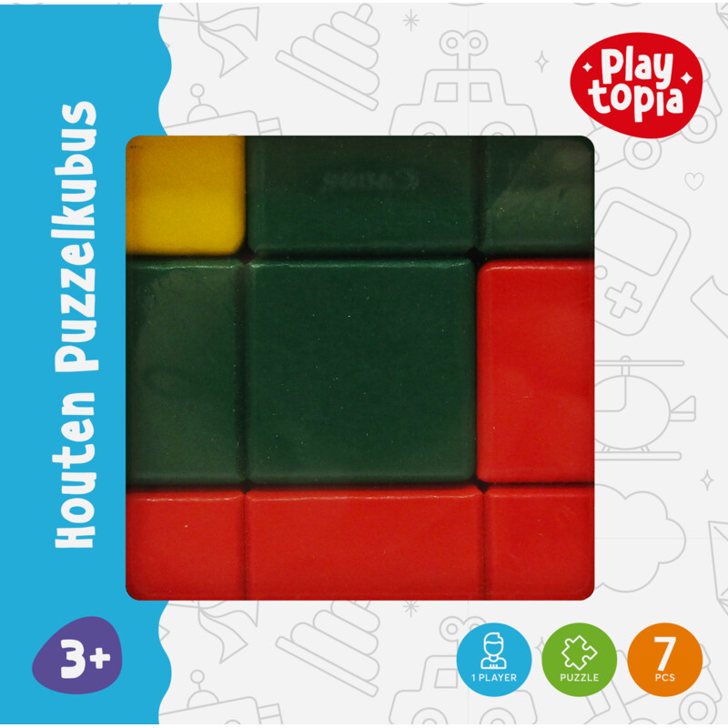 Een afbeelding van Houten puzzelkubus
