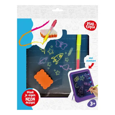pdp-image-Neon glow schrijfbordmet stift en spons