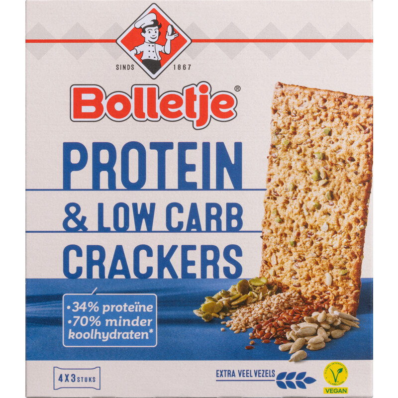 Een afbeelding van Bolletje Crackers protein low carb