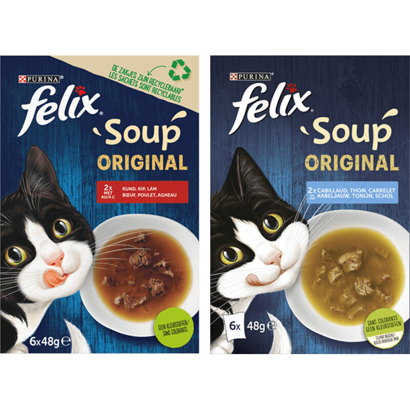 Felix Soup kattenvoer mixed pakket bestellen Albert Heijn
