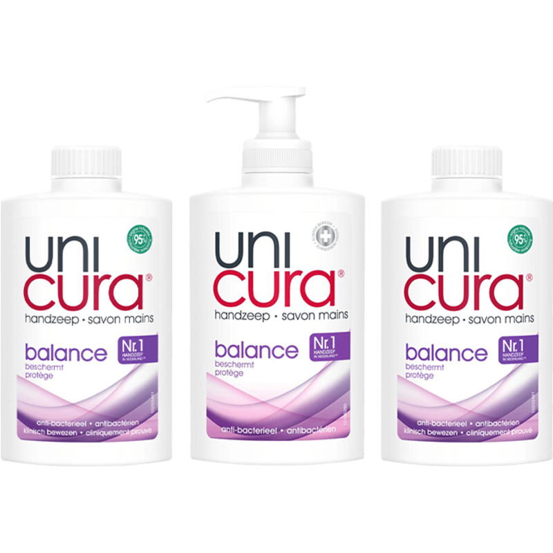 Een afbeelding van Unicura Balans Handzeep en navul pakket