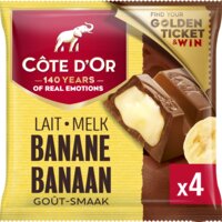 Een afbeelding van Côte d'Or Banaan 4 repen BEL