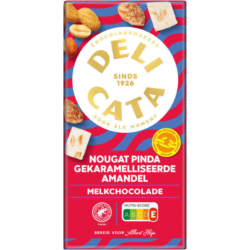Nougat pinda gekaramelliseerde amandel melkchocolade - 5411