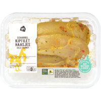 Een afbeelding van AH Scharrel kipfilethaasjes gele curry bel