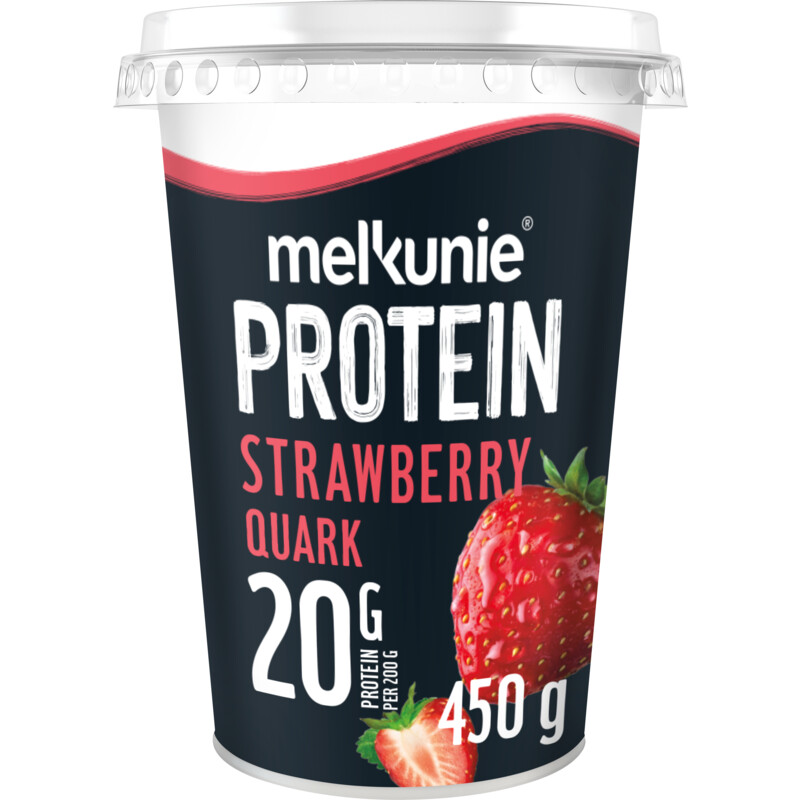 Een afbeelding van Melkunie Protein kwark aardbei
