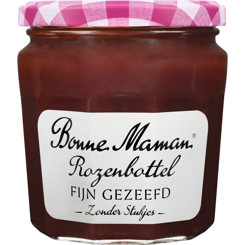 Een afbeelding van Bonne Maman Rozenbottel fijn gezeefd