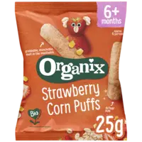 Organix Strawberry corn puffs 6m+