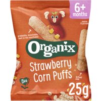 Een afbeelding van Organix Strawberry corn puffs