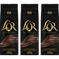 Een afbeelding van L'OR forza koffiebonen pakket