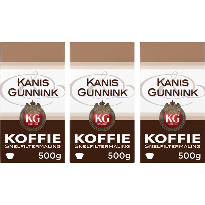 Een afbeelding van Kanis & Gunnink filterkoffie 3-pack