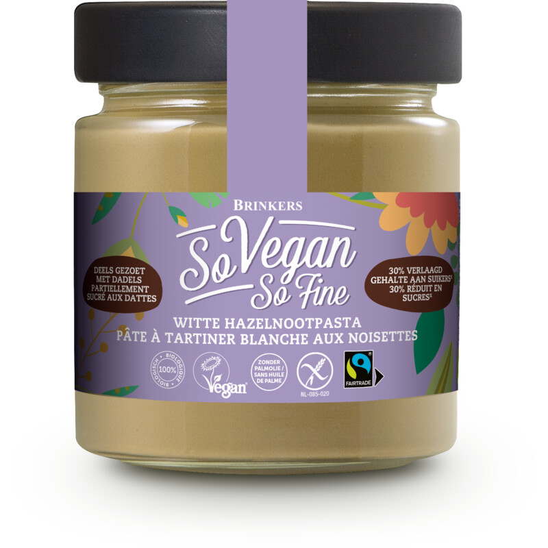 Een afbeelding van So Vegan So Fine Witte hazelnootpasta