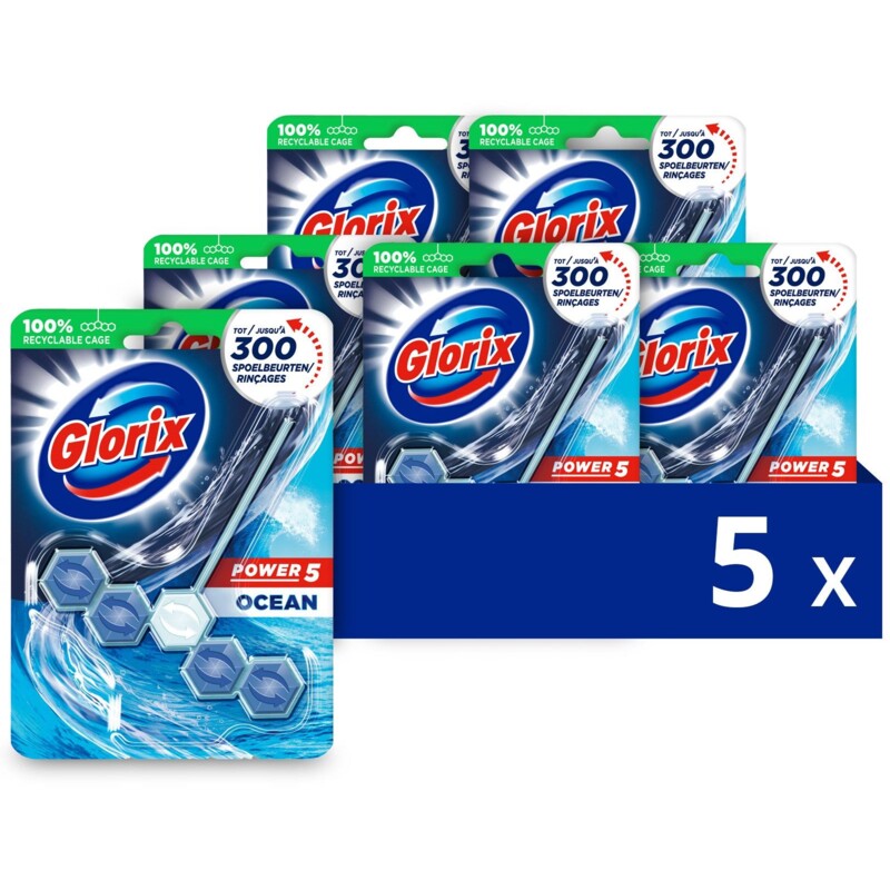 Een afbeelding van Glorix WC blok Ocean voordeelpakket