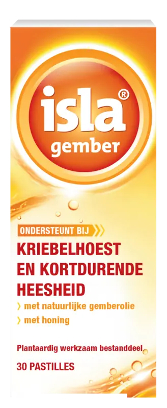 Gember pastilles kriebelhoest & heesheid