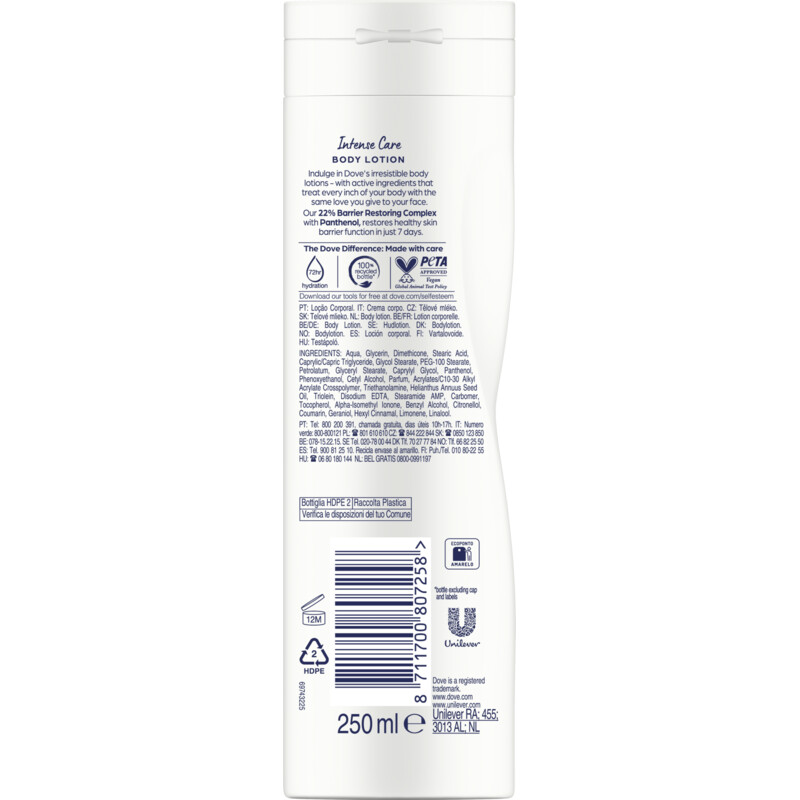 Een afbeelding van Dove Intensive body lotion