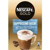Een afbeelding van Nescafé Gold cappuccino decaf oploskoffie