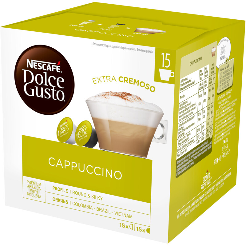 Een afbeelding van Nescafé Dolce Gusto Cappuccino capsules