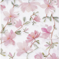 Een afbeelding van AH Servet roze bloem 33x33cm