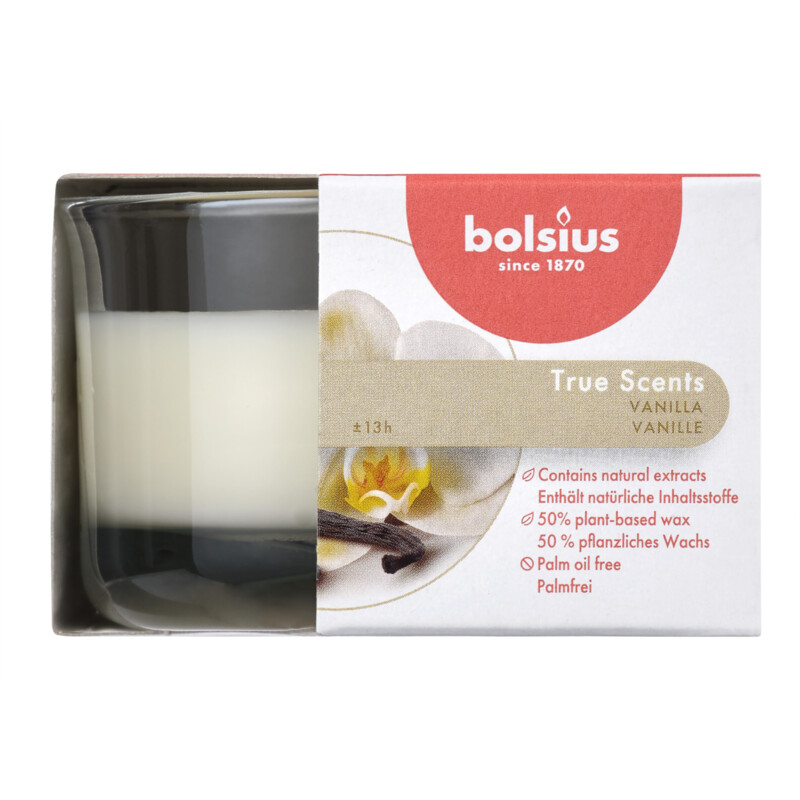 Een afbeelding van Bolsius True scents geurkaars klein vanille