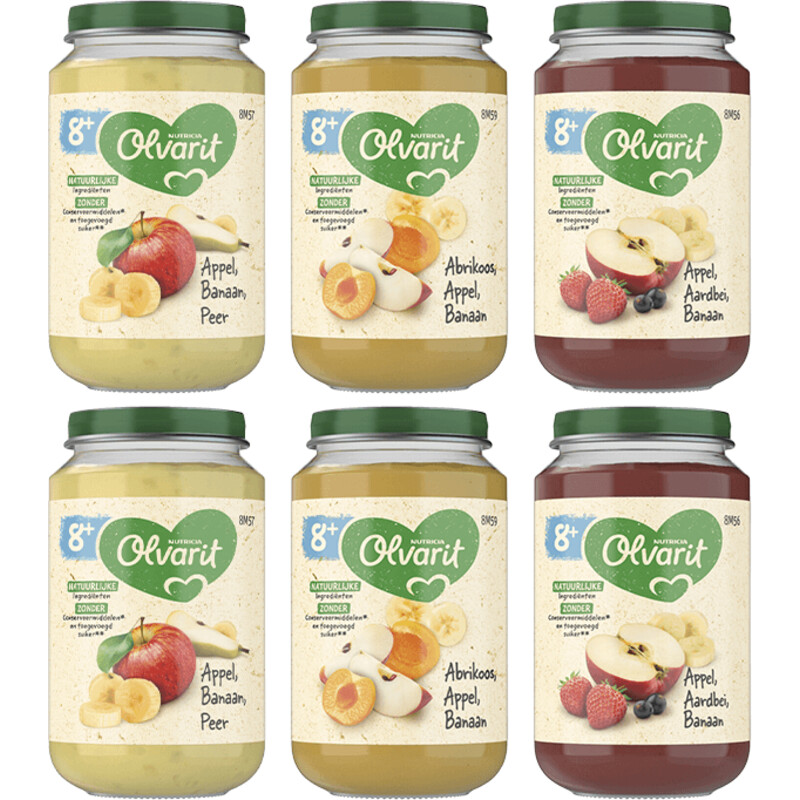 Een afbeelding van Olvarit 8+ mnd variatiemenu fruit