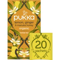 Een afbeelding van Pukka Lemon ginger manuka honey