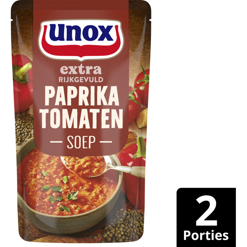 Een afbeelding van Unox Paprika tomatensoep