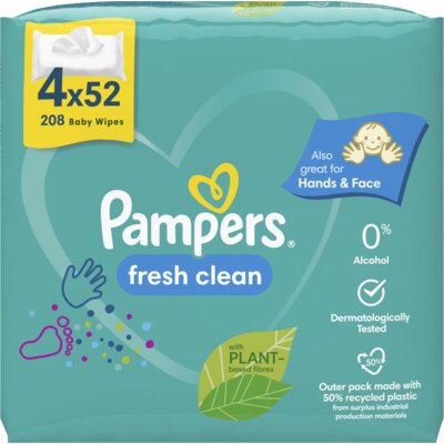 Pampers wipes 4 pack store