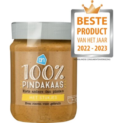 pdp-image-AH 100% Pindakaas met stukjes pinda